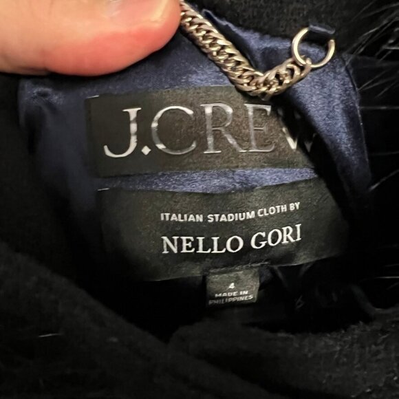 J.Crew Womens $385 Chateau Parka Italian Wool Black Size 4 BM948 Winter Coat - Picture 11 of 12